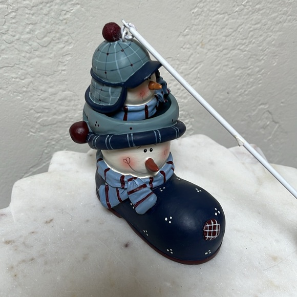 NIB Snowman Candle Holder & Snowman Head Christmas Candle Snuffer - Picture 8 of 14